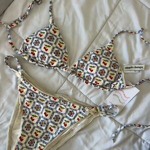 Dippin' Daisy's Geometric Floral Bikini